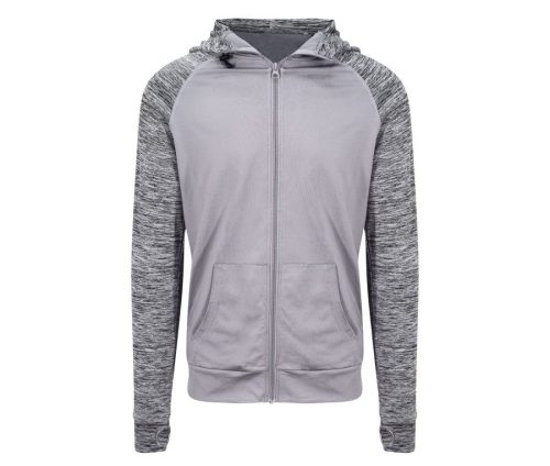 Men´s Cool Contrast Zoodie – Just Cool in Grey/Grey Melange