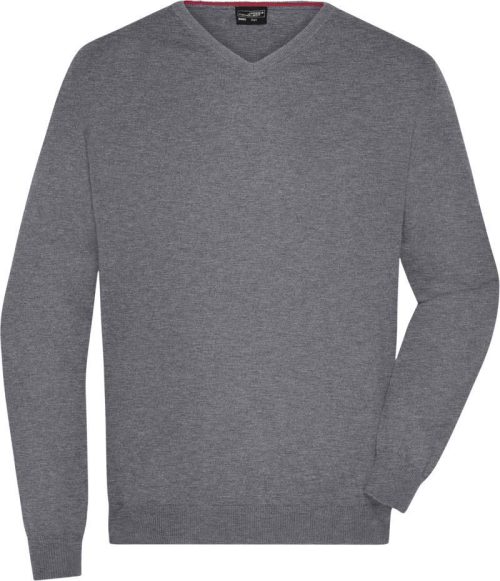 Herren V-Ausschnitt Pullover JN 659 – Daiber in Grey Heather