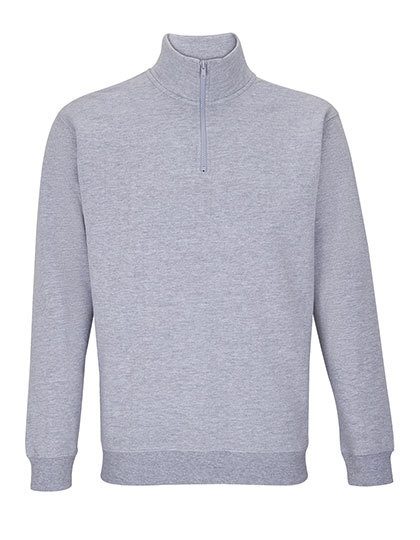 Unisex 1/4 Zip Sweatshirt Conrad – SOL´S in Grey Melange