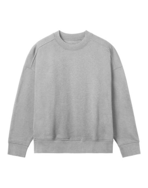 Womens Oversized Sweatshirt – True Blanks in Grey Melange