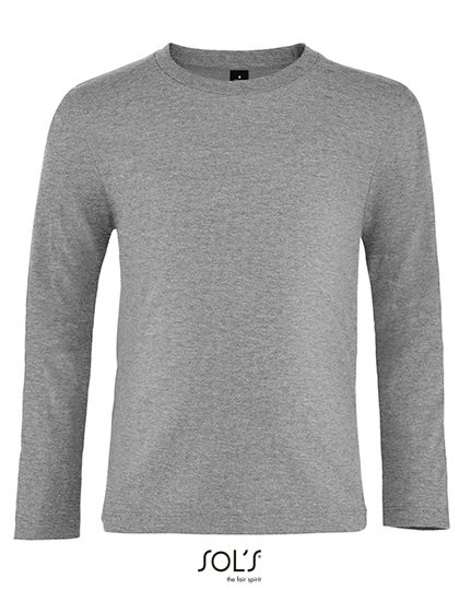 Kids´ Imperial Long Sleeve T-Shirt – SOL´S in Grey Melange