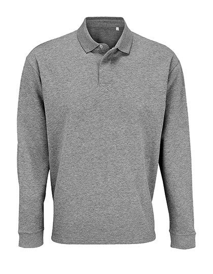 Unisex Polo Collar Sweatshirt Heritage – SOL´S in Grey Melange