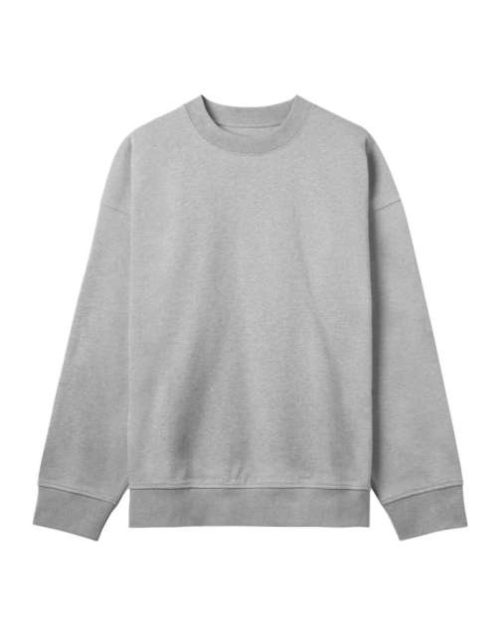 Mens Boxy Sweatshirt – True Blanks in Grey Melange