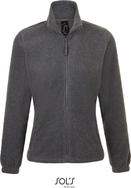 Damen Fleece Jacke North Women – SOL'S in Grey Melange