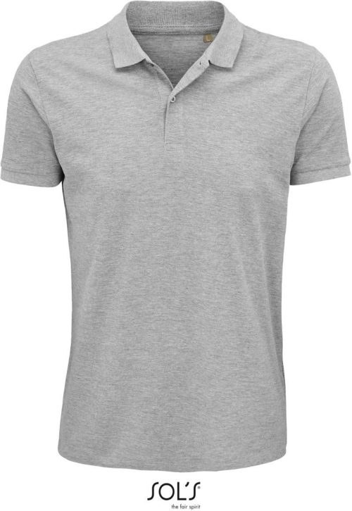 Herren Bio Piqué Polo Planet Men – SOL'S in Grey Melange