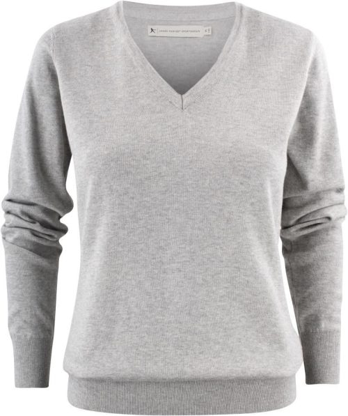 Damen V-Ausschnitt Pullover Ashland V-Neck Women – James Harvest in Grey Melange