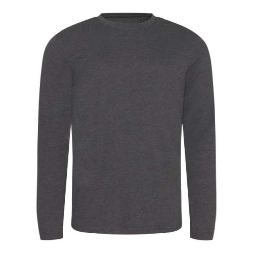 Long Sleeve Tri-Blend T – Just Ts in Heather Charcoal