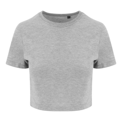 Women's Tri-Blend Cropped T – Just Ts in Heather Grey