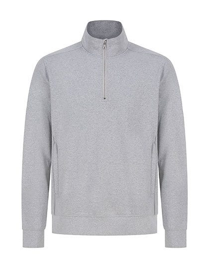 Unisex Sustainable 1/4 Zip Sweatshirt – Henbury in Heather Grey