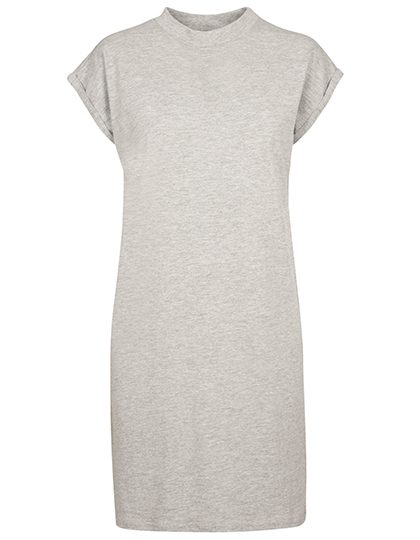 T-Shirt Kleid mit Stehkragen BY 101 – Build your Brand in Heather Grey