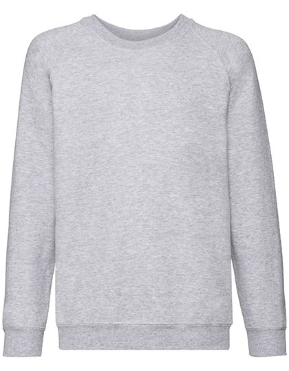 Kids´ Classic Raglan Sweat – Fruit of the Loom in Heather Grey