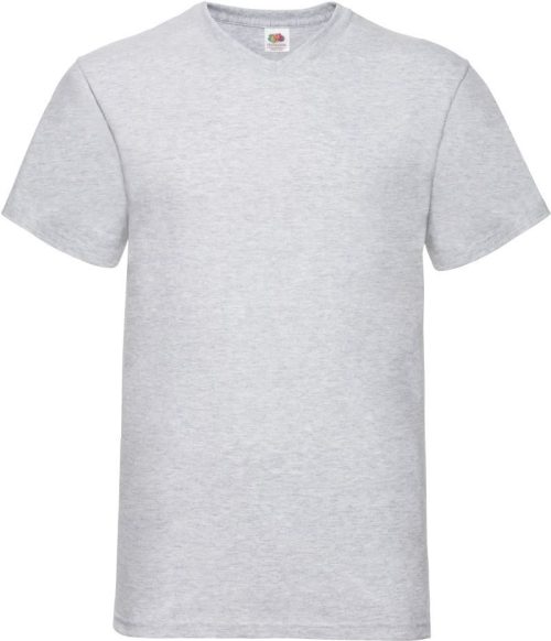 V-Ausschnitt T-Shirt Valueweight V-Neck T – Fruit of the Loom in Heather Grey