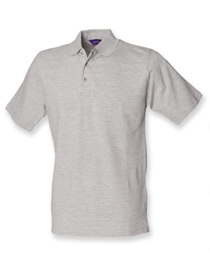 Classic Cotton Piqué Polo Shirt – Henbury in Heather Grey