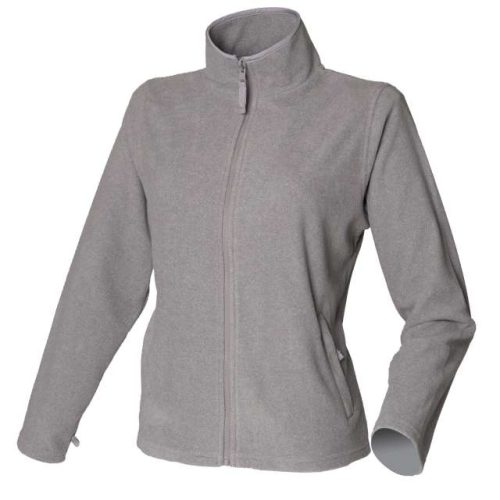 Ladies' Microfleece Jacket – Henbury in Heather Grey