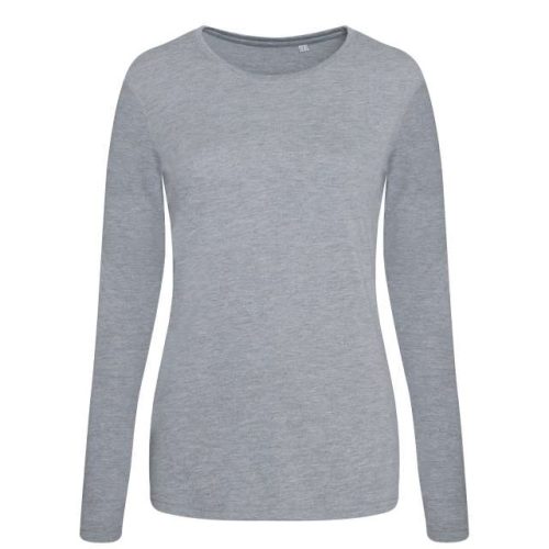 Long Sleeve Girlie Tri-Blend T – Just Ts in Heather Grey