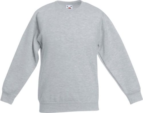 Kinder Sweater Classic Kids Set-In Sweat – Fruit of the Loom in Heather Grey