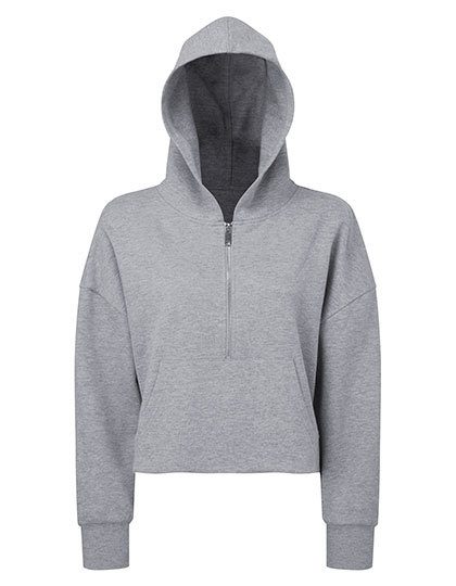 Women´s Half Zip Hoodie – TriDri® in Heather Grey
