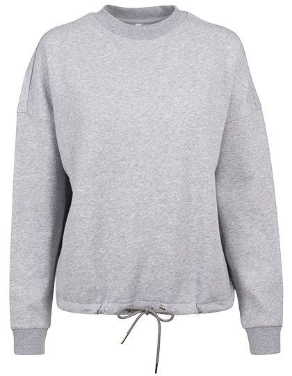 Ladies´ Oversize Crewneck – Build Your Brand in Heather Grey