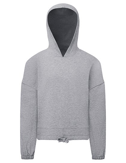 Kids Recycled Cropped Oversize Hoodie – TriDri® in Heather Grey