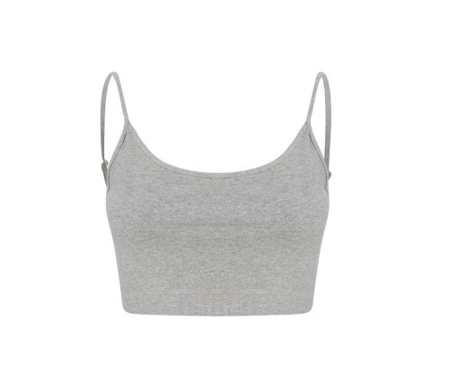 Women´s Sustainable Fashion Cropped Cami Top – SF Clothing in Heather Grey