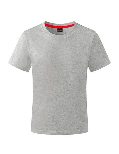 Made in Africa Kids T – Mantis in Heather Grey Melange/Washed Red