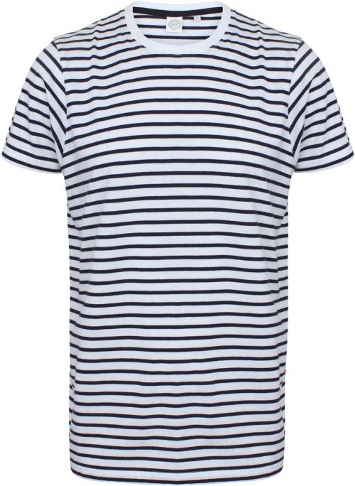Unisex Striped T – SF Clothing in Heather Grey Stripe