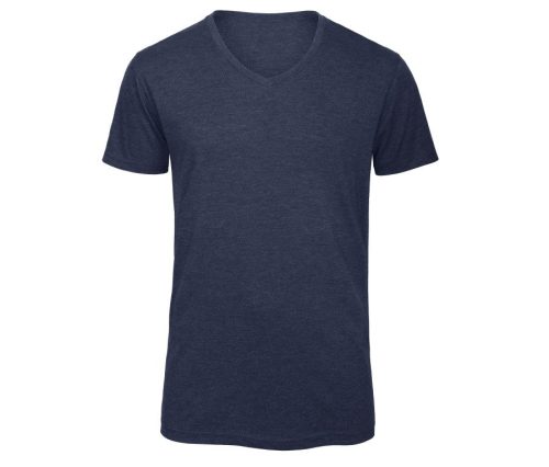 TriBlend V-neck TEE TM057 – B&C in Heather Navy