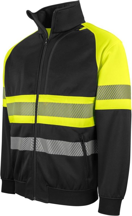 Sicherheits Sweatjacke 6120 Sweatshirt HV – ProJob in Hi Vis Yellow/Black