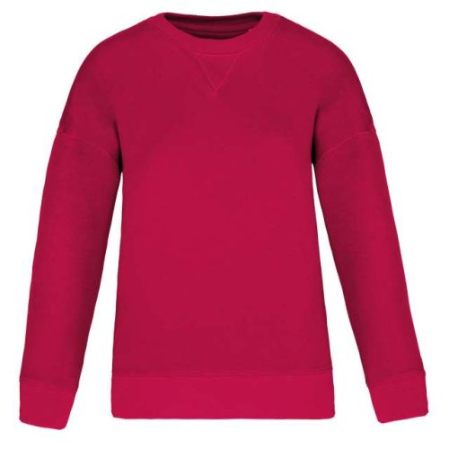Ladies’ Drop-Shoulder Sweatshirt – Native Spirit in Hibiscus Red