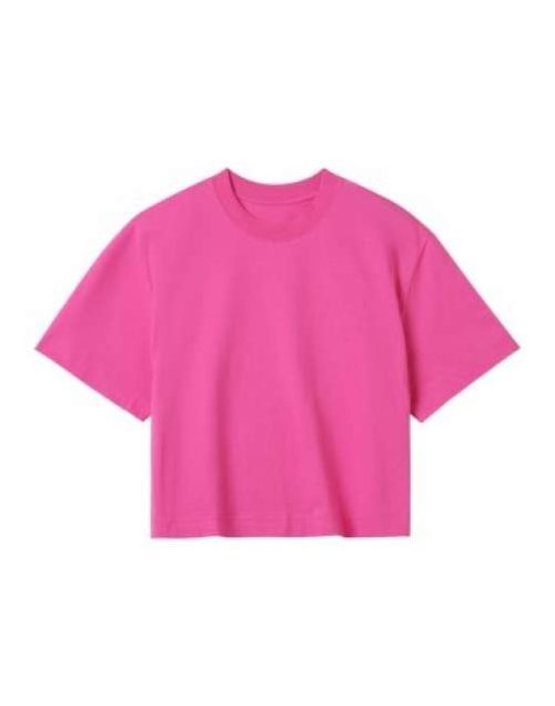 Womens Crop Top – True Blanks in Hyper Pink