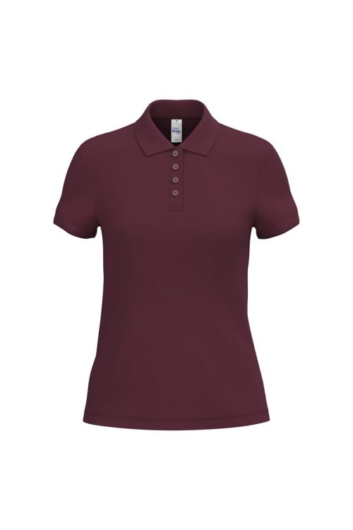 Damen Piqué-Poloshirt IB221 – iDeal Basic Brand in Ideal Burgundy