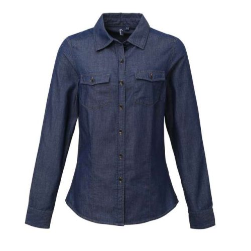Women's Jeans Stitch Denim Shirt – Premier in Indigo Denim