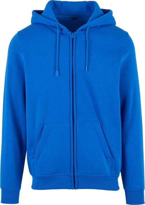 Schwere Kapuzen Sweatjacke BY 012 – Build your Brand in Intense Blue