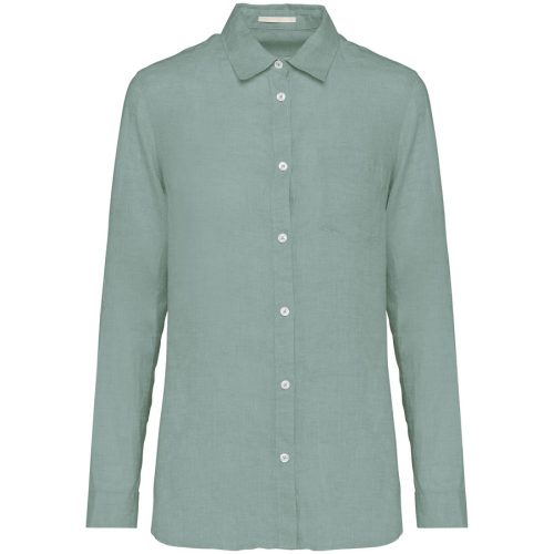 Leinen-Bluse für Damen NS505 – Spasso in Jade Green