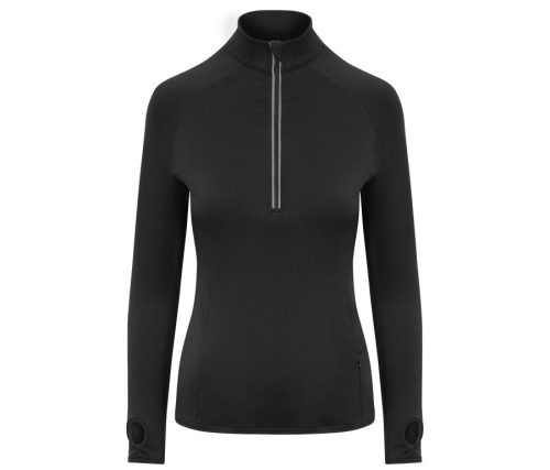 Women´s Cool-Flex 1/2 Zip Top – Just Cool in Jet Black