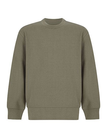 Kids' Sustainable Fashion Curved Hem Sweat – SF Clothing in Khaki