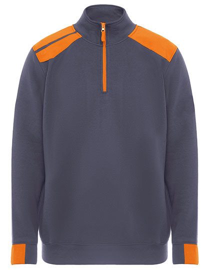 Troyer Sweatshirt Maverick – Roly Workwear in Lead 23/Orange 31