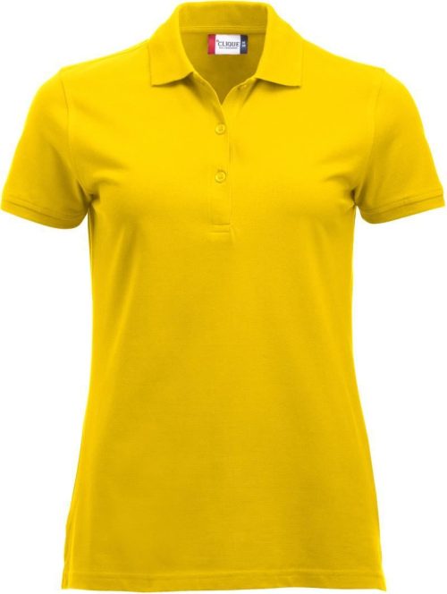 Schweres Damen Piqué Polo Classic Marion S/S – Clique in Lemon