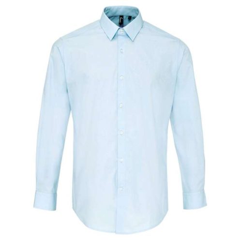 Men's Poplin Supreme Long Sleeve Shirt – Premier in Light Blue