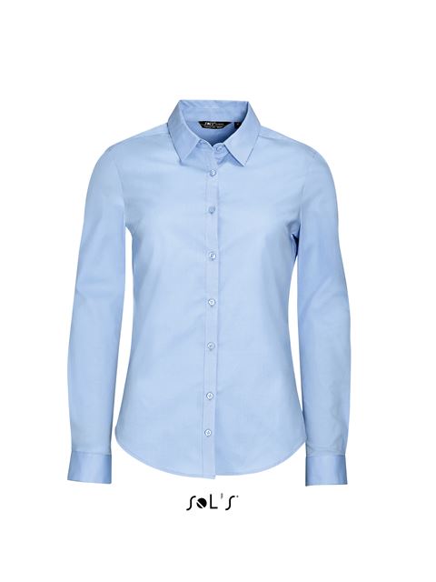Sol's Blake Women - Long Sleeve Stretch Shirt – SOL'S in Light Blue
