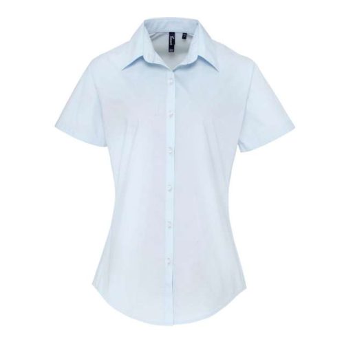 Women's Poplin Supreme Short Sleeve Shirt – Premier in Light Blue