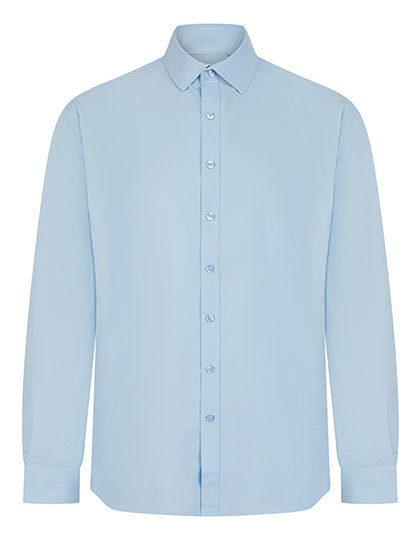 Men´s Long Sleeved ´Cotton Feel´ Coolplus® Shirt – Henbury in Light Blue