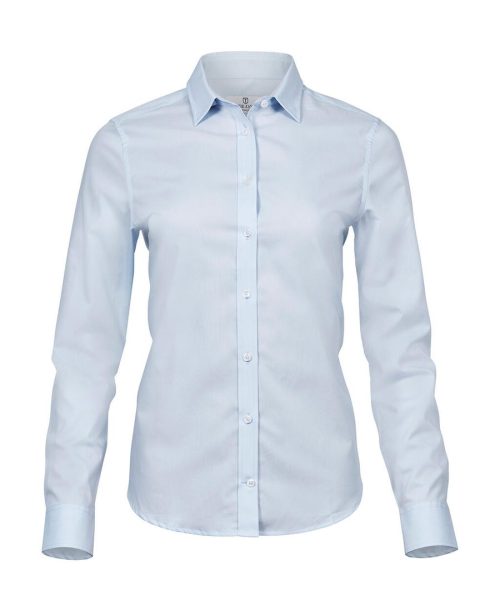 Women´s Stretch Luxury Shirt – Tee Jays in Light Blue