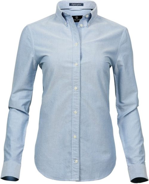 Oxford Bluse "Perfect" langarm TJ 4001 – Tee Jays in Light Blue