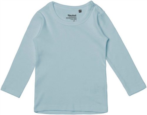 Baby T-Shirt langarm O 11001 – Neutral in Light Blue