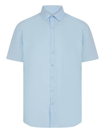 Men´s Short Sleeved ´Cotton Feel´ Coolplus® Shirt – Henbury in Light Blue