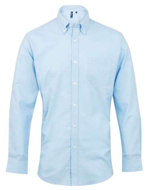 Men’s Long Sleeve Signature Oxford Shirt – Premier in Light Blue