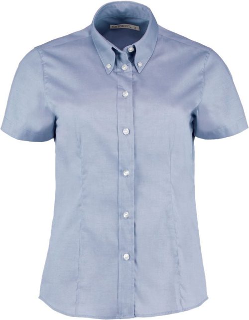Oxford Bluse kurzarm KK 701 (6-24) – Kustom Kit in Light Blue