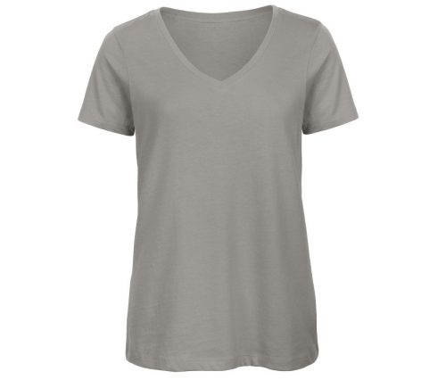 Ladies' Organic Inspire Cotton V-neck T-shirt TW045 – B&C in Light Grey
