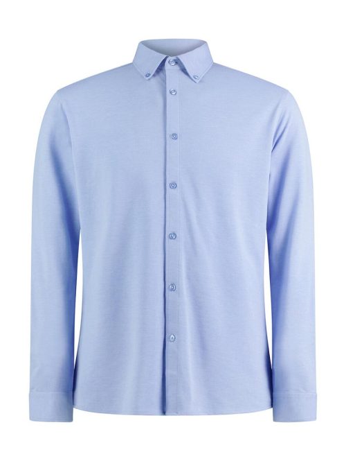 Piqué Hemd langarm "Superwash" KK 143 – Kustom Kit in Light Heather Blue